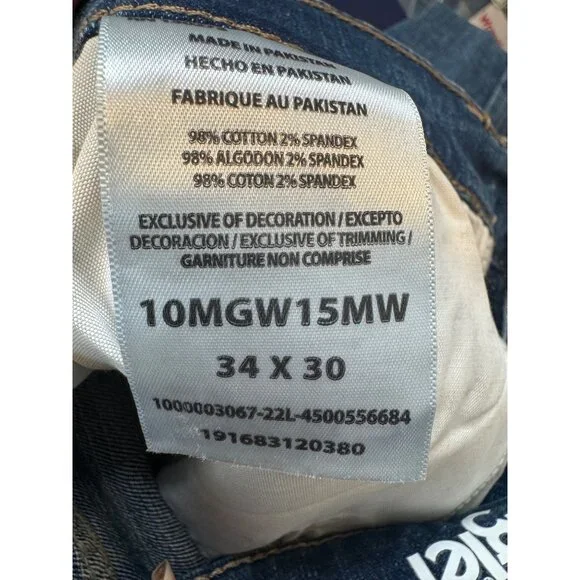 NWT Wrangler 34x30 Mens Relaxed Fit Jeans Blue Denim - Picture 12 of 12